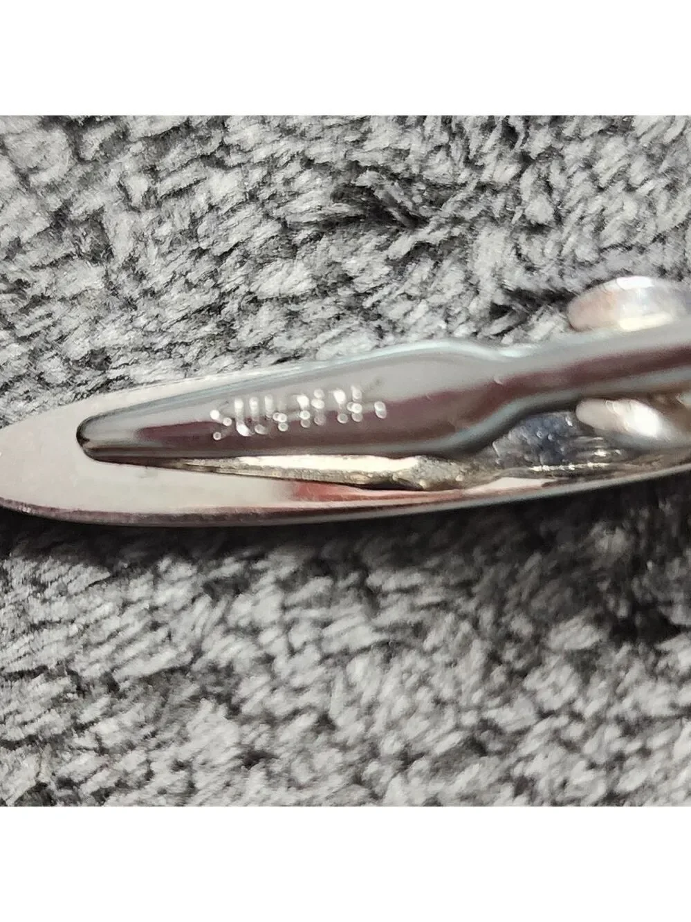 Swank Silvertone Brushed CuffLinks with Etched Starburst & Tie Clip Set- Vintage